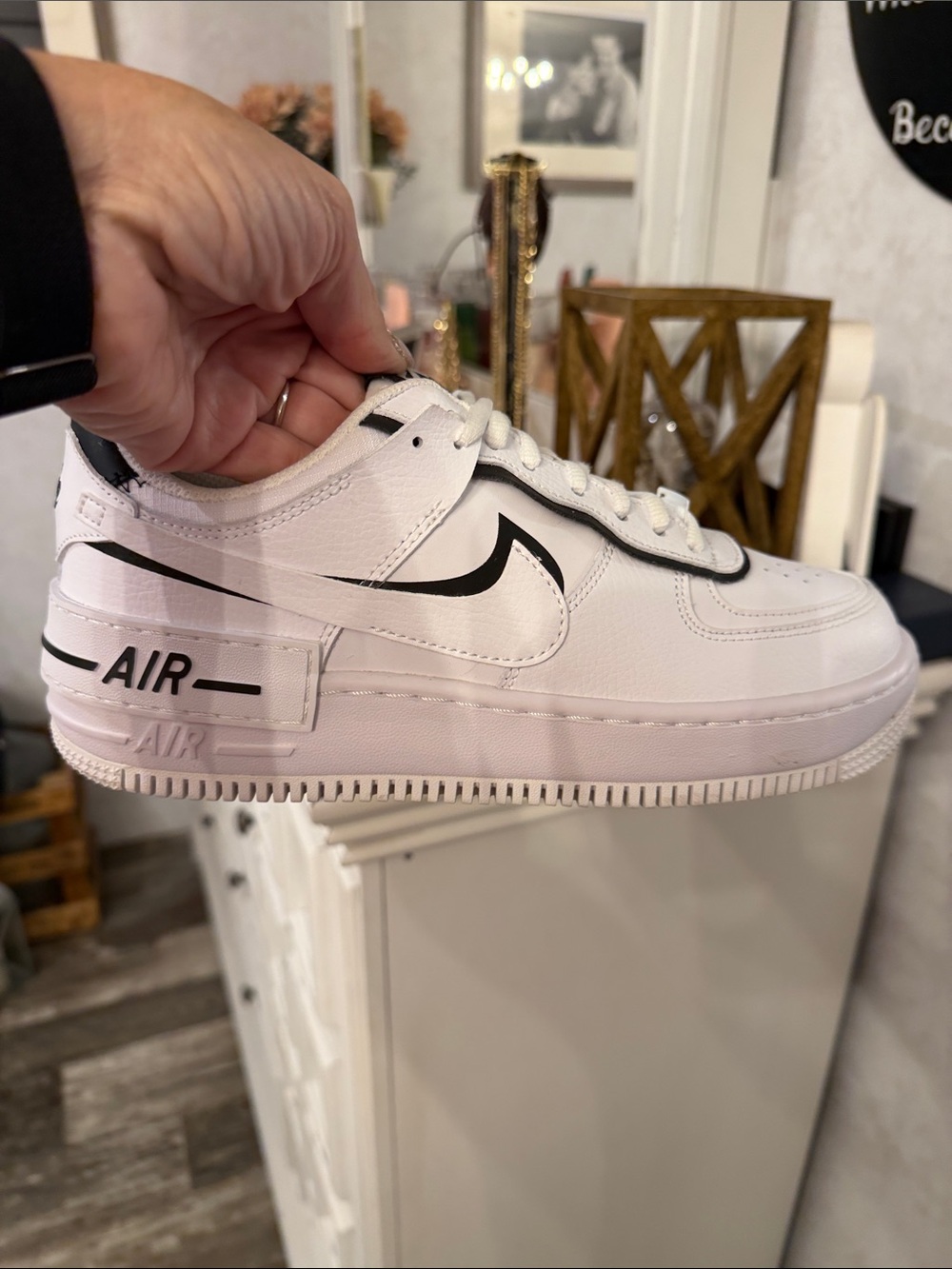 Nike Air Force 1 Low Men’s Sneakers in White with Black Accents